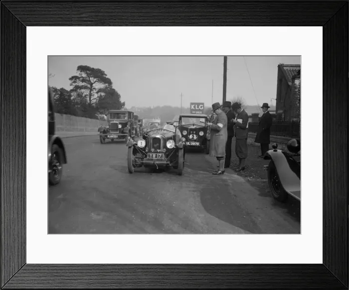 Framed Print : Derby Sports, Riley Monaco and Morris Cowley saloon at the JCC Half-Day Trial, 1930 Framed Print : Derby Sports, Riley Monaco and Morris Cowley saloon at the JCC Half-Day Trial, 1930