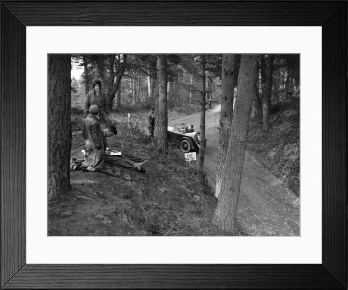 Framed Print : Austin 7 competing in the JCC Half-Day Trial, 1930. Artist: Bill Brunell Framed Print : Austin 7 competing in the JCC Half-Day Trial, 1930. Artist: Bill Brunell