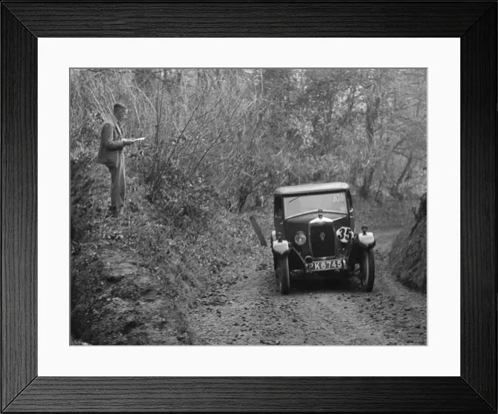 Framed Print : Riley Monaco competing in the JCC Half-Day Trial, 1930. Artist: Bill Brunell Framed Print : Riley Monaco competing in the JCC Half-Day Trial, 1930. Artist: Bill Brunell
