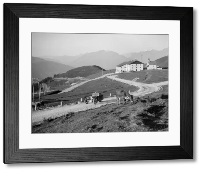 Framed Print : BSA 3-wheeler competing in the International Six Days Trial, Italian Tyrol, early 1930s Framed Print : BSA 3-wheeler competing in the International Six Days Trial, Italian Tyrol, early 1930s