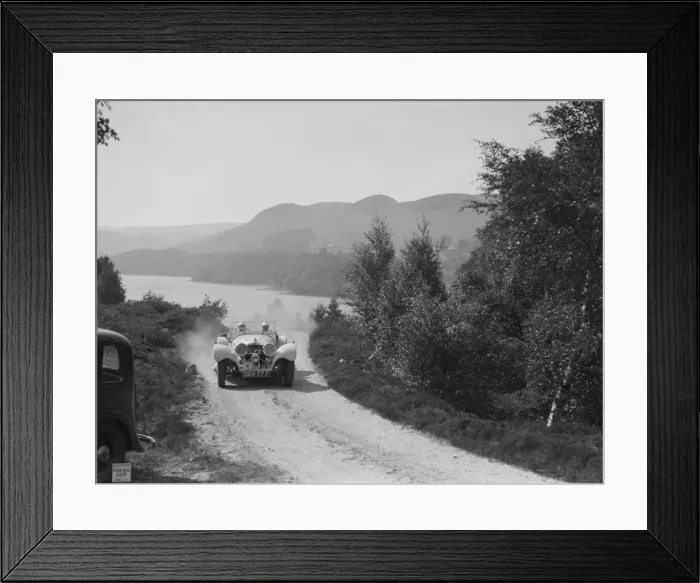 Framed Print : SS Jaguar 100 open 2-seater of Miss E Violet Watson competing in the RSAC Scottish Rally, 1939 Framed Print : SS Jaguar 100 open 2-seater of Miss E Violet Watson competing in the RSAC Scottish Rally, 1939