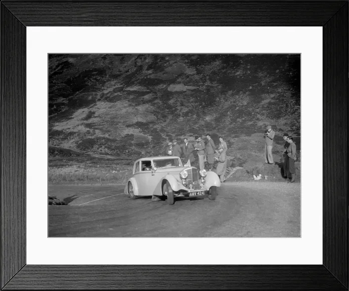 Framed Print : Bentley Airline saloon of Miss JM Nicholson, RSAC Scottish Rally, Devils Elbow, Glenshee, 1934 Framed Print : Bentley Airline saloon of Miss JM Nicholson, RSAC Scottish Rally, Devils Elbow, Glenshee, 1934