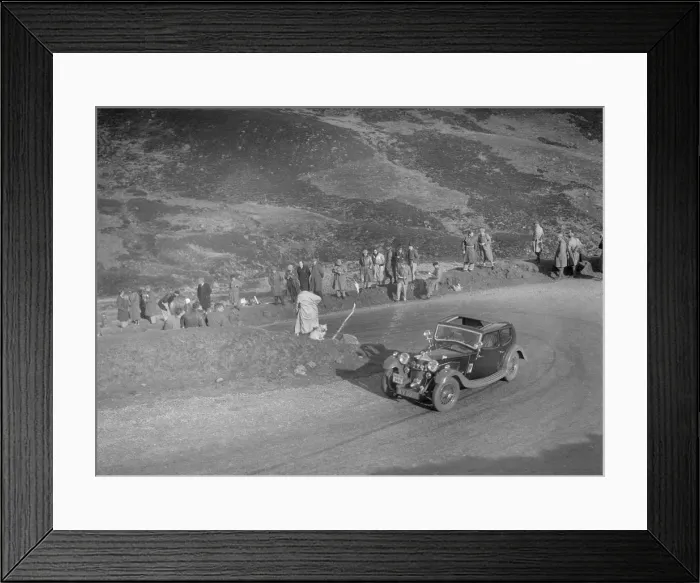 Framed Print : Riley Falcon or 4-light Kestrel of GCS Turner, RSAC Scottish Rally, Devils Elbow, Glenshee, 1934 Framed Print : Riley Falcon or 4-light Kestrel of GCS Turner, RSAC Scottish Rally, Devils Elbow, Glenshee, 1934