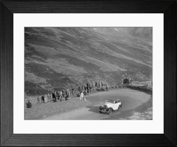 Framed Print : Austin sports saloon of Mrs MS Flewitt at the RSAC Scottish Rally, Devils Elbow, Glenshee, 1934 Framed Print : Austin sports saloon of Mrs MS Flewitt at the RSAC Scottish Rally, Devils Elbow, Glenshee, 1934