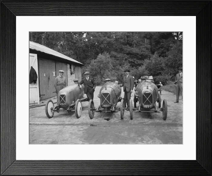 Framed Print : Three Salmsons at the JCC 200 Mile Race, Brooklands, Surrey, 1922. Artist: Bill Brunell Framed Print : Three Salmsons at the JCC 200 Mile Race, Brooklands, Surrey, 1922. Artist: Bill Brunell