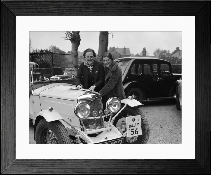 Framed Print : Riley Sprite of Kay Hague at the RAC Rally, 1938. Artist: Bill Brunell Framed Print : Riley Sprite of Kay Hague at the RAC Rally, 1938. Artist: Bill Brunell