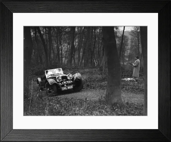 Framed Print : Jaguar SS100 at the Standard Car Owners Club Southern Counties Trial, Hale Wood, Chilterns, 1938 Framed Print : Jaguar SS100 at the Standard Car Owners Club Southern Counties Trial, Hale Wood, Chilterns, 1938