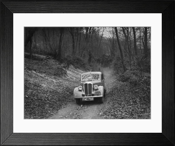 Framed Print : Standard Twelve competing in the Standard Car Owners Club Southern Counties Trial, 1938 Framed Print : Standard Twelve competing in the Standard Car Owners Club Southern Counties Trial, 1938