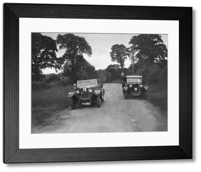 Framed Print : Talbot 18 / 55 4-seater and Kitty Brunells Talbot 14 / 45 saloon at the JCC Inter-Centre Rally, 1932 Framed Print : Talbot 18 / 55 4-seater and Kitty Brunells Talbot 14 / 45 saloon at the JCC Inter-Centre Rally, 1932
