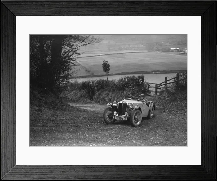 Framed Print : MG TA of Ken Crawford of the Cream Cracker Team at the MG Car Club Midland Centre Trial, 1938 Framed Print : MG TA of Ken Crawford of the Cream Cracker Team at the MG Car Club Midland Centre Trial, 1938