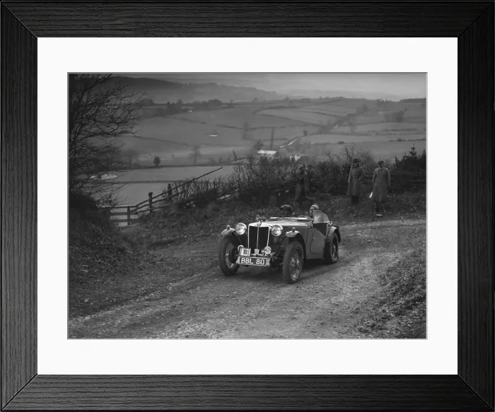 Framed Print : MG TA of JES Jones of the Cream Cracker Team at the MG Car Club Midland Centre Trial, 1938 Framed Print : MG TA of JES Jones of the Cream Cracker Team at the MG Car Club Midland Centre Trial, 1938