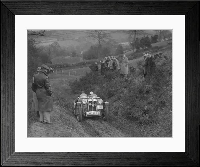 Framed Print : MG PB of J Terras competing in the MG Car Club Midland Centre Trial, 1938. Artist: Bill Brunell Framed Print : MG PB of J Terras competing in the MG Car Club Midland Centre Trial, 1938. Artist: Bill Brunell