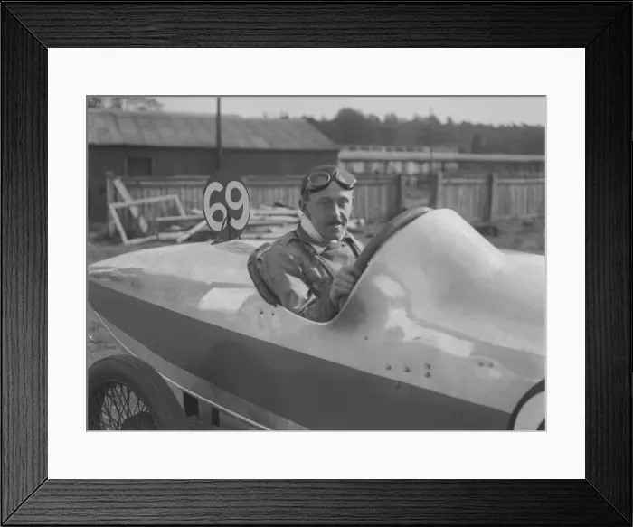 Framed Print : GC Stead in his AC 5 at the JCC 200 Mile Race, Brooklands, Surrey, 1921. Artist: Bill Brunell Framed Print : GC Stead in his AC 5 at the JCC 200 Mile Race, Brooklands, Surrey, 1921. Artist: Bill Brunell