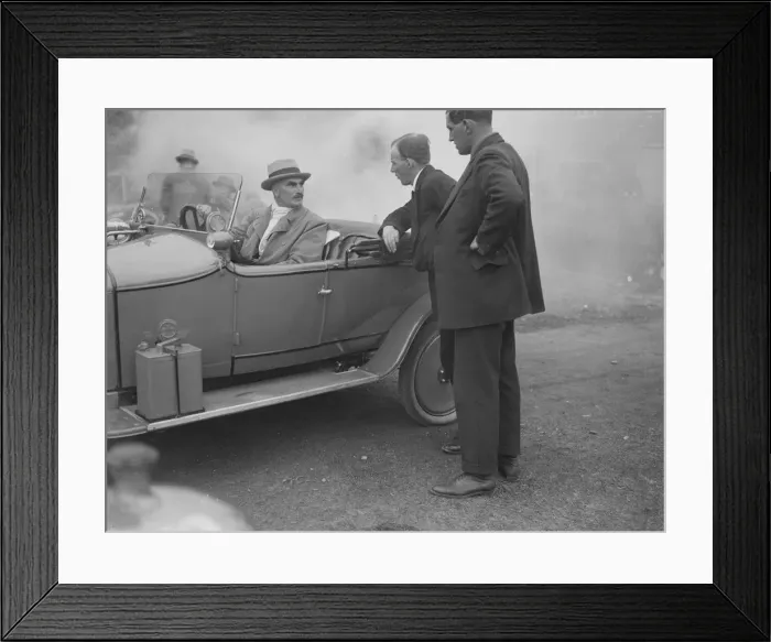 Framed Print : Selwyn Edge in an AC open 2-seater, Brooklands, Surrey, c1921. Artist: Bill Brunell Framed Print : Selwyn Edge in an AC open 2-seater, Brooklands, Surrey, c1921. Artist: Bill Brunell