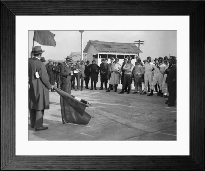 Framed Print : Drivers at the JCC 200 Mile Race, Brooklands, Surrey, 1921. Artist: Bill Brunell Framed Print : Drivers at the JCC 200 Mile Race, Brooklands, Surrey, 1921. Artist: Bill Brunell