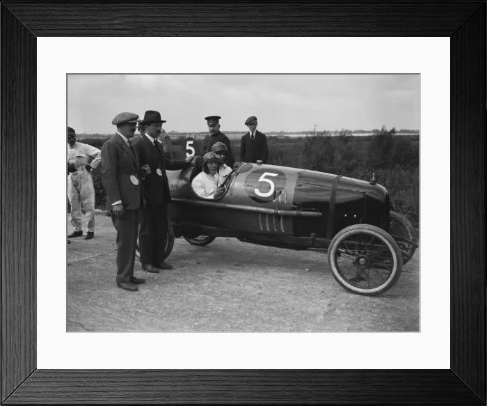 Framed Print : Peugeot of Percy Topping at the JCC 200 Mile Race, Brooklands, Surrey, 1921. Artist: Bill Brunell Framed Print : Peugeot of Percy Topping at the JCC 200 Mile Race, Brooklands, Surrey, 1921. Artist: Bill Brunell