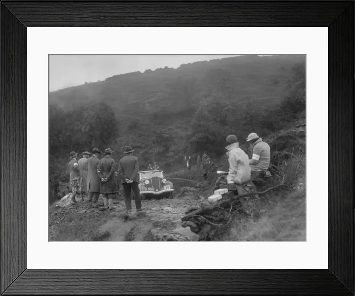 Framed Print : Ford 10 tourer of J McEvoy competing in the MCC Sporting Trial, 1935. Artist: Bill Brunell Framed Print : Ford 10 tourer of J McEvoy competing in the MCC Sporting Trial, 1935. Artist: Bill Brunell