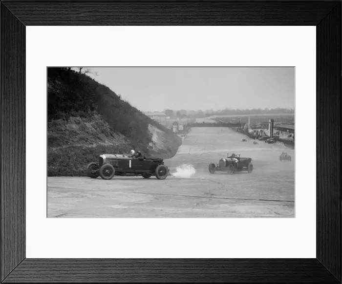 Framed Print : Bentley of Tim Birkin and Austro-Daimler of Edgar Fronteras, BARC meeting, Brooklands, 1930 Framed Print : Bentley of Tim Birkin and Austro-Daimler of Edgar Fronteras, BARC meeting, Brooklands, 1930