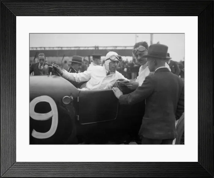 Framed Print : Bentley of CWF Hamilton, winner of a race at a BARC meeting, Brooklands, 1930. Artist: Bill Brunell Framed Print : Bentley of CWF Hamilton, winner of a race at a BARC meeting, Brooklands, 1930. Artist: Bill Brunell
