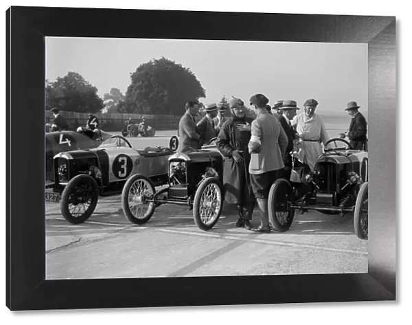 Salmson and two GNs, JCC 200 Mile Race, Brooklands, 1922. Artist: Bill Brunell