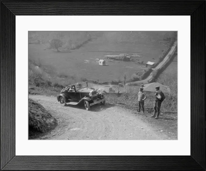 Framed Print : Kitty Brunell driving a 1930 2-seater Ford Model A, 1931. Artist: Bill Brunell Framed Print : Kitty Brunell driving a 1930 2-seater Ford Model A, 1931. Artist: Bill Brunell