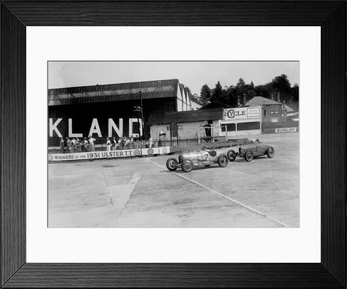 Framed Print : Harker Special of WE Harker and Bugatti Type 37 of John Appleton, BARC meeting, Brooklands, 1933 Framed Print : Harker Special of WE Harker and Bugatti Type 37 of John Appleton, BARC meeting, Brooklands, 1933