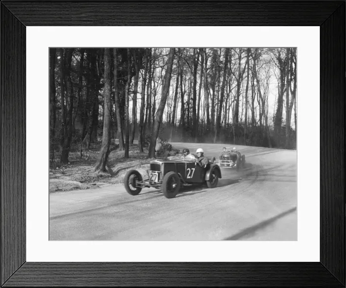 Framed Print : Frazer-Nash of PF Jucker leading J Eason-Gibsons Riley Brooklands, Donington Park, 1933 Framed Print : Frazer-Nash of PF Jucker leading J Eason-Gibsons Riley Brooklands, Donington Park, 1933