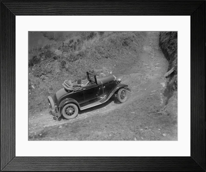 Framed Print : Kitty Brunell driving a 1930 2-seater Ford Model A, 1931. Artist: Bill Brunell Framed Print : Kitty Brunell driving a 1930 2-seater Ford Model A, 1931. Artist: Bill Brunell