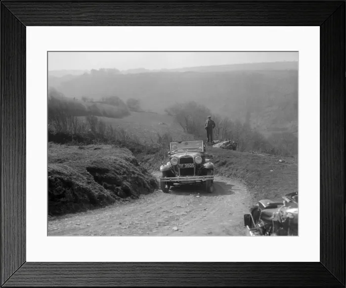 Framed Print : Kitty Brunell driving a 1930 2-seater Ford Model A, 1931. Artist: Bill Brunell Framed Print : Kitty Brunell driving a 1930 2-seater Ford Model A, 1931. Artist: Bill Brunell