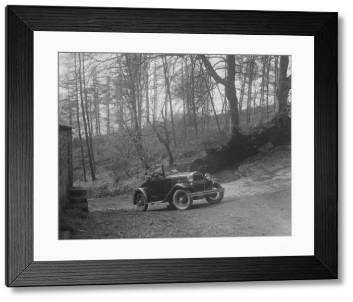 Framed Print : Kitty Brunell driving a 1930 2-seater Ford Model A, 1931. Artist: Bill Brunell Framed Print : Kitty Brunell driving a 1930 2-seater Ford Model A, 1931. Artist: Bill Brunell