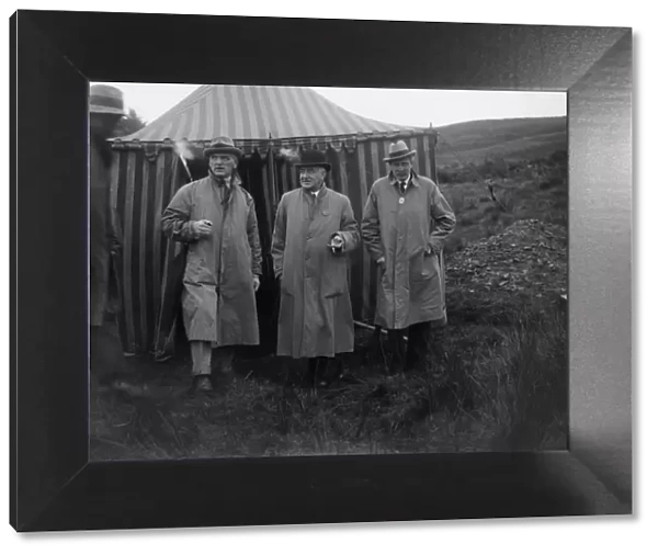 Alderman GF Fosdyke, Sir William Graham and Sir Julian Orde, Caerphilly Hillclimb, Wales, 1922