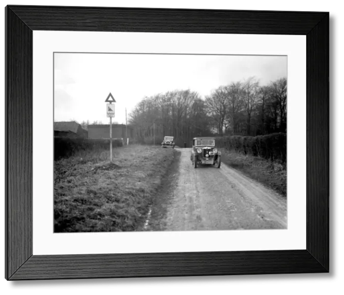 Framed Print : MG M Type Sportsmans Coupe driven by Cecil Kimber in a motoring trial, c1930s Artist: Bill Brunell Framed Print : MG M Type Sportsmans Coupe driven by Cecil Kimber in a motoring trial, c1930s Artist: Bill Brunell