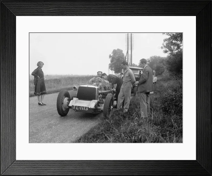 Framed Print : Road testing Raymond Mays Vauxhall-Villiers, c1930s. Artist: Bill Brunell Framed Print : Road testing Raymond Mays Vauxhall-Villiers, c1930s. Artist: Bill Brunell