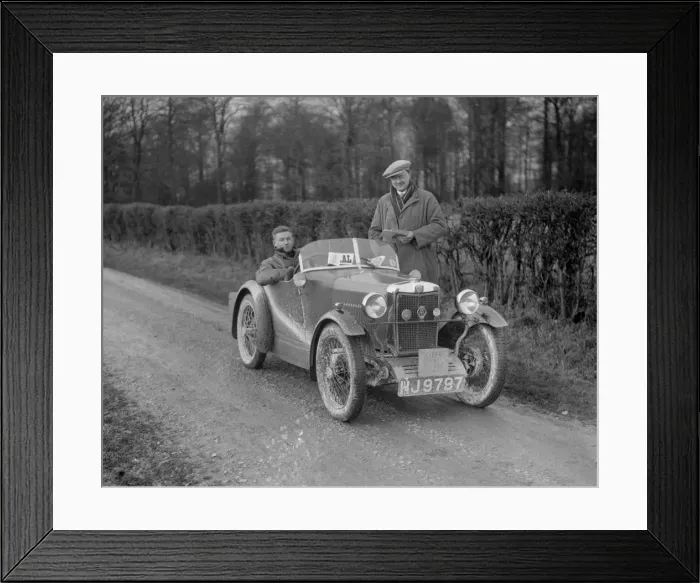 Framed Print : MG M Type, officials car at the MG Car Club Trial, 1931. Artist: Bill Brunell Framed Print : MG M Type, officials car at the MG Car Club Trial, 1931. Artist: Bill Brunell