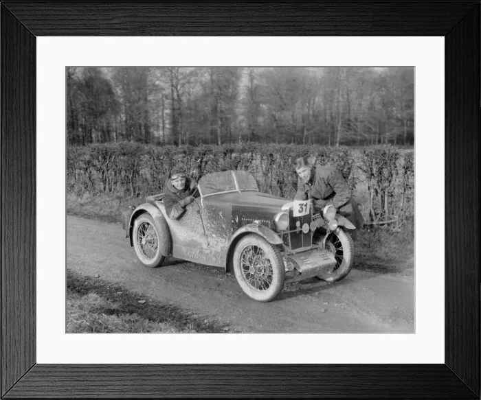 Framed Print : MG M Type competing in the MG Car Club Trial, 1931. Artist: Bill Brunell Framed Print : MG M Type competing in the MG Car Club Trial, 1931. Artist: Bill Brunell