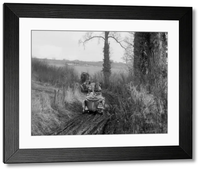 Framed Print : MG M Type and MG 18 / 80 competing in the MG Car Club Trial, 1931. Artist: Bill Brunell Framed Print : MG M Type and MG 18 / 80 competing in the MG Car Club Trial, 1931. Artist: Bill Brunell