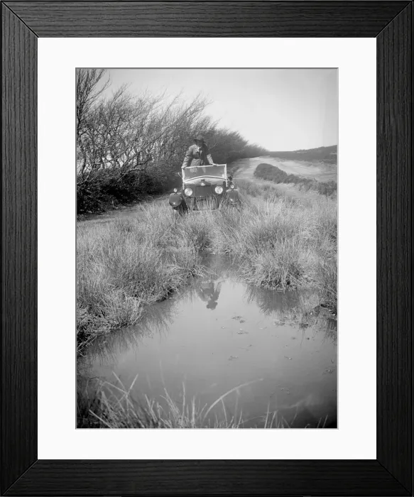 Framed Print : Kitty Brunell road testing a Riley 9 WD tourer, c1930. Artist: Bill Brunell Framed Print : Kitty Brunell road testing a Riley 9 WD tourer, c1930. Artist: Bill Brunell