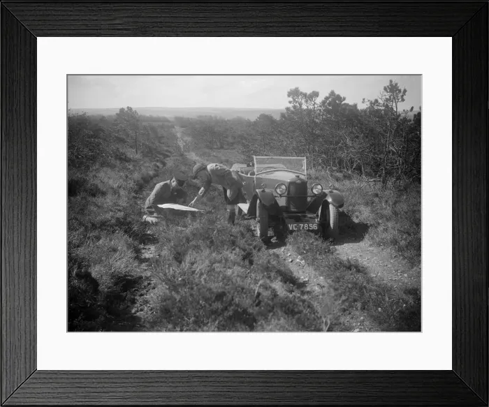 Framed Print : Kitty Brunell road testing a Riley 9 WD tourer, c1930. Artist: Bill Brunell Framed Print : Kitty Brunell road testing a Riley 9 WD tourer, c1930. Artist: Bill Brunell