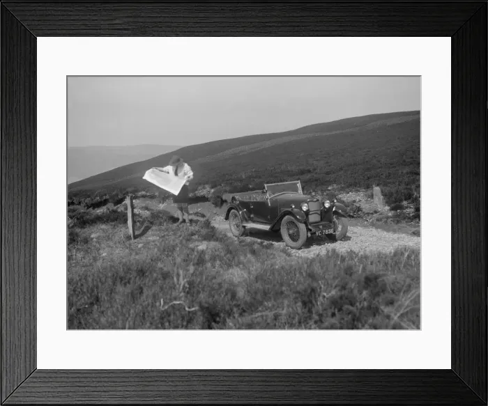 Framed Print : Kitty Brunell road testing a Riley 9 WD tourer, c1930. Artist: Bill Brunell Framed Print : Kitty Brunell road testing a Riley 9 WD tourer, c1930. Artist: Bill Brunell