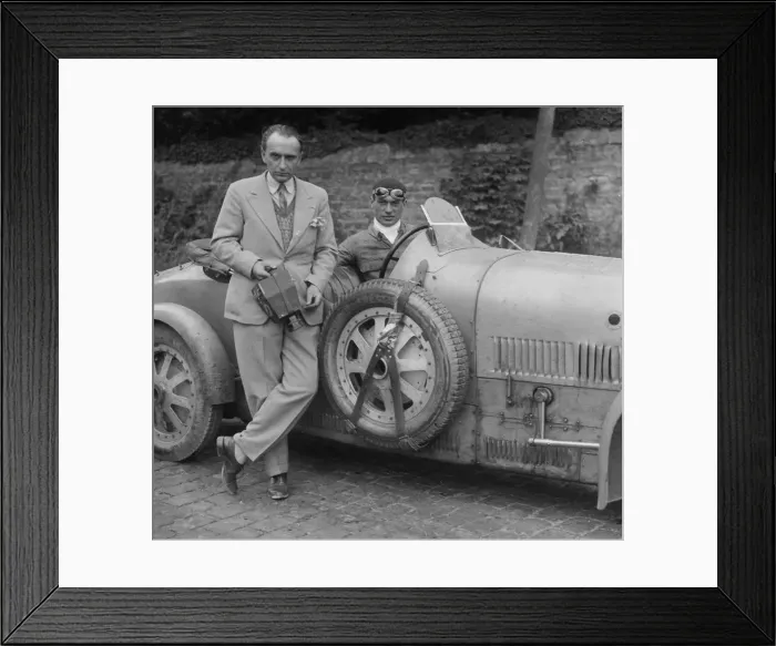 Framed Print : Bugatti Type 43 at the Boulogne Motor Week, France, 1928. Artist: Bill Brunell Framed Print : Bugatti Type 43 at the Boulogne Motor Week, France, 1928. Artist: Bill Brunell
