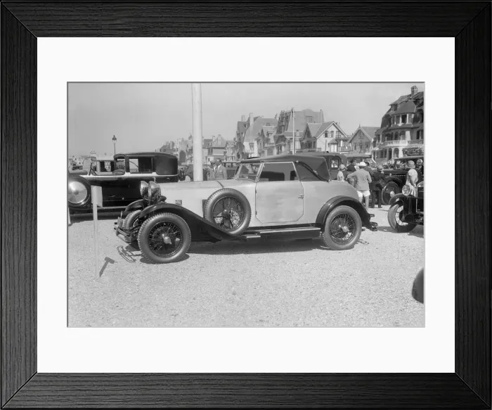 Framed Print : Invicta 2-door drophead coupe at the Boulogne Motor Week, France, 1928. Artist: Bill Brunell