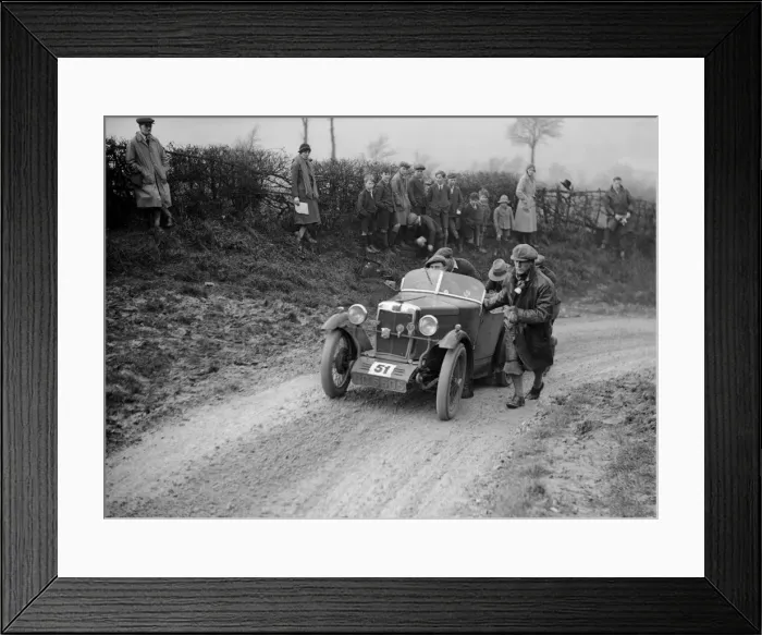 Framed Print : MG M type of JB Carver competing in the NWLMC London-Gloucester Trial, 1931. Artist: Bill Brunell Framed Print : MG M type of JB Carver competing in the NWLMC London-Gloucester Trial, 1931. Artist: Bill Brunell