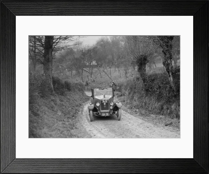 Framed Print : Bayliss-Thomas of WJ Haward competing in the NWLMC London-Gloucester Trial, 1931