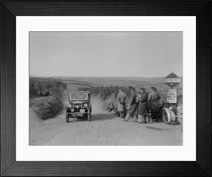 Framed Print : Morris of HG Smith, MCC Lands End Trial, summit of Beggars Roost, Devon, 1933. Artist: Bill Brunell Framed Print : Morris of HG Smith, MCC Lands End Trial, summit of Beggars Roost, Devon, 1933. Artist: Bill Brunell