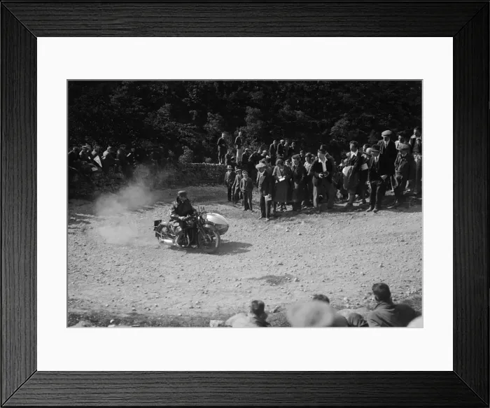Framed Print : Rudge-Whitworth and sidecar of FV Garratt competing in the MCC Edinburgh Trial, 1930 Framed Print : Rudge-Whitworth and sidecar of FV Garratt competing in the MCC Edinburgh Trial, 1930