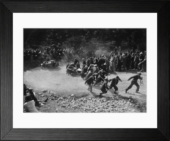 Framed Print : Brough Superior and sidecar of W Allan competing in the MCC Edinburgh Trial, 1930 Framed Print : Brough Superior and sidecar of W Allan competing in the MCC Edinburgh Trial, 1930