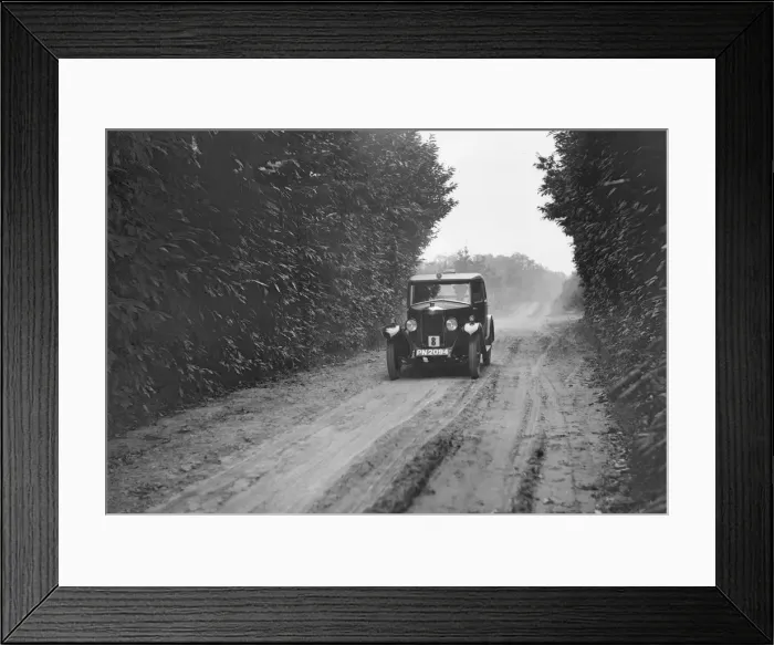 Framed Print : Riley Monaco saloon competing in the Brighton & Hove Motor Club Trial, 1920s Framed Print : Riley Monaco saloon competing in the Brighton & Hove Motor Club Trial, 1920s