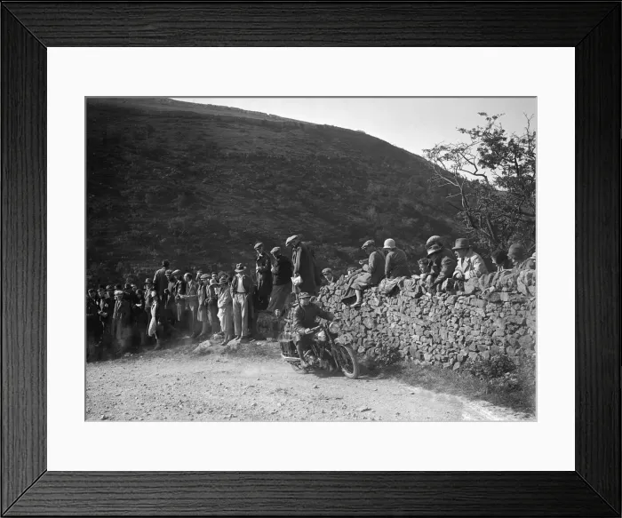 Framed Print : Brough Superior of George Brough competing in the MCC Edinburgh Trial, 1930. Artist: Bill Brunell Framed Print : Brough Superior of George Brough competing in the MCC Edinburgh Trial, 1930. Artist: Bill Brunell