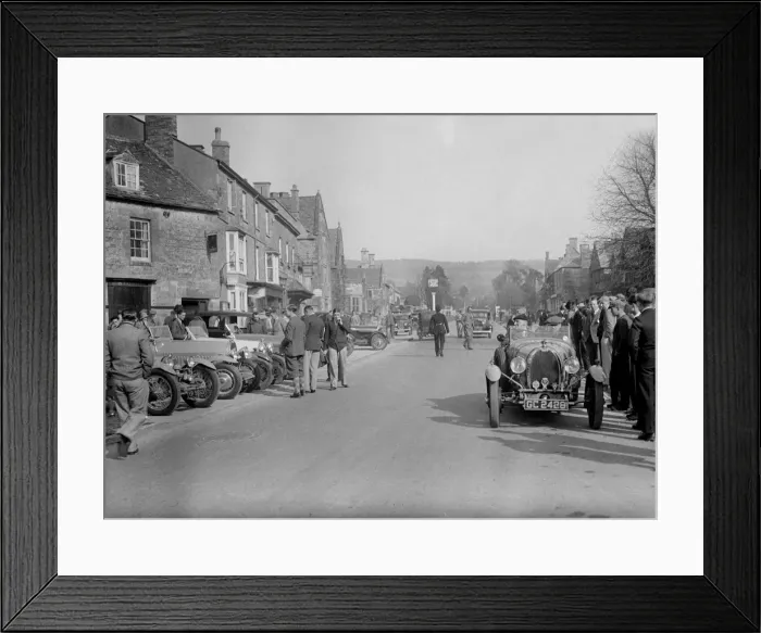 Framed Print : Bugattis at a Bugatti Owners Club meeting, Broadway, Worcestershire, 1937. Artist: Bill Brunell Framed Print : Bugattis at a Bugatti Owners Club meeting, Broadway, Worcestershire, 1937. Artist: Bill Brunell