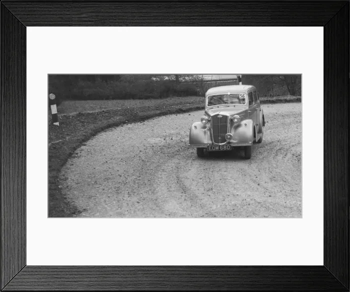 Framed Print : Wolseley saloon of BW Fursdon competing in the RAC Rally, 1939. Artist: Bill Brunell Framed Print : Wolseley saloon of BW Fursdon competing in the RAC Rally, 1939. Artist: Bill Brunell